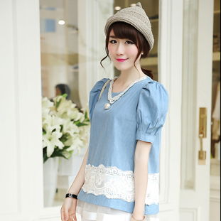 2014春夏新風(fēng)尚 韓版寬松短袖T恤，打造隨性慵懶潮女范