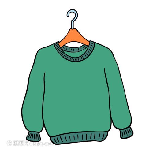 晾衣架上的綠色毛衣 一段旅行剪貼畫的溫暖記憶